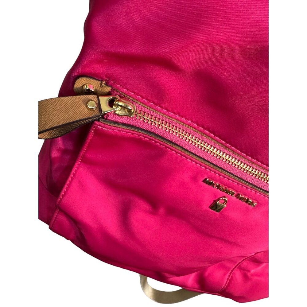 Michael Kors Kelcey‎ Fuchsia Nylon Backpack Bookbag - Picture 6 of 12